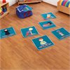 Yoga Position Indoor/Outdoor Mini Placement Carpets - includes Holdall - Set of 32 - BN2135