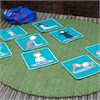 Yoga Position Indoor/Outdoor Mini Placement Carpets - includes Holdall - Set of 32 - BN2135