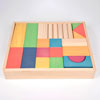 Rainbow Wooden Jumbo Block Set - Set of 54 Pieces with Storage Tray - CD73450