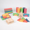 Rainbow Wooden Jumbo Block Set - Set of 54 Pieces with Storage Tray - CD73450