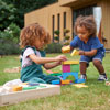 Rainbow Wooden Jumbo Block Set - Set of 54 Pieces with Storage Tray - CD73450