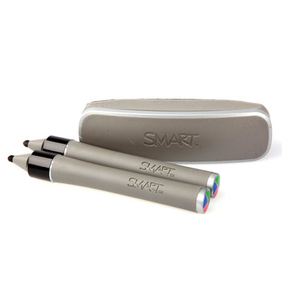 SMART Replacement Pens & Eraser for 800 Series Boards - Set of 2 Pens & 1 Eraser - RPEN-ER-SBX8