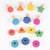 Rainbow Wooden Nuts & Bolts - Set of 7