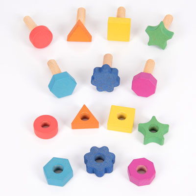 Rainbow Wooden Nuts & Bolts - Set of 7 - CD74001