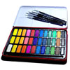 36 Block Artist Watercolour Paint Bundle with 5x Round Sable Brushes - MB-Z1005B534-5