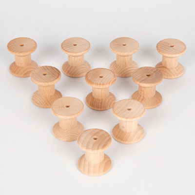 TickiT Rainbow Wooden Spools - 21 Bobine In Legno Arcobaleno Per Bambini - 2
