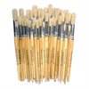 Hog Short Brushes: Round Tip Assorted - Sizes 4/6/8/10/14/18 - Set of 60
