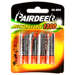 Value Rechargeable AA Batteries 1300mAh (Pack of 4)