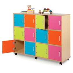 Bubblegum Easy-Access Storage Lockers (Non-Lockable)