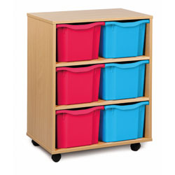 6 Triple-Sized Tray Storage Unit