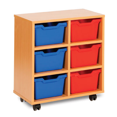 6 Cubby Tray Storage Unit - MEQ8006