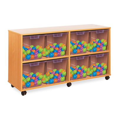 8 Jumbo Tray Storage Unit - with Clear Jumbo Trays - CE2115MCL