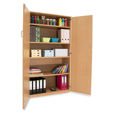 School Storage Cupboard: Height 1800mm - with Lockable Doors - MEQ1800C
