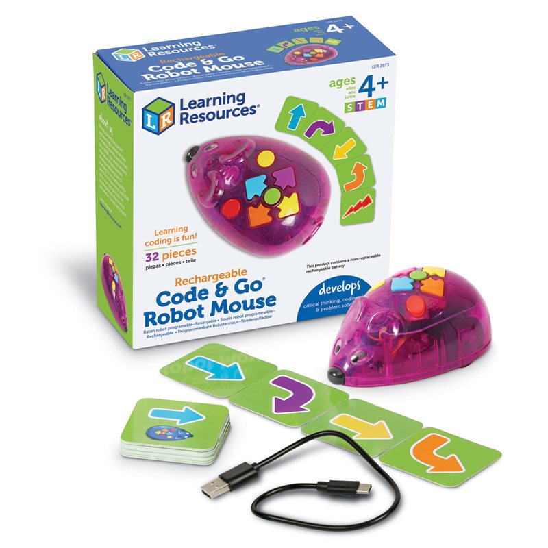 Rechargeable Code & Go Programmable Robot Mouse Set - 31 Pieces - by Learning Resources - LER2873