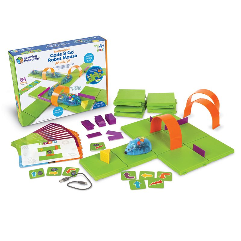 Rechargeable Code & Go Programmable Robot Mouse Activity Set - 83 Pieces - by Learning Resources - LER2872