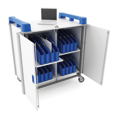 LapCabbymini 32 Bay Netbook Charging Trolley (Vertical Storage) - LAPM32V