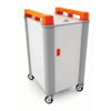 LapCabby 10 Bay Laptop Charging Trolley (Vertical) - with Orange Handles