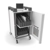 LapCabbymini 20 Bay Netbook Charging Trolley (Vertical) - with Charcoal Grey Handles - LAPM20V-CH
