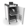 LapCabbymini 20 Bay Netbook Charging Trolley (Vertical) - with Charcoal Grey Handles