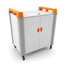 LapCabby 16 Bay Laptop Charging Trolley (Vertical) - with Orange Handles