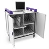 LapCabby 20 Bay Laptop Charging Trolley - with Blue Handles - LAP20V-BL