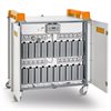 LapCabby 20 Bay Laptop Charging Trolley - with Blue Handles - LAP20V-BL