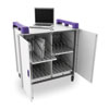 LapCabby 20 Bay Laptop Charging Trolley - with Purple Handles