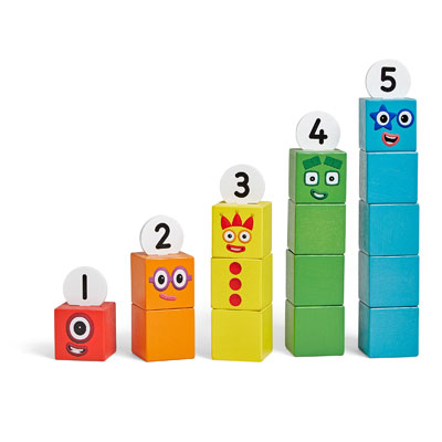 Numberblocks One to Five Wooden Blocks - H2M96931-UK