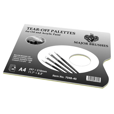Tear-off A4 Palettes for Oil and Acrylic Painting - Pack of 40 - MB7048-40
