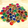 Colourful Transparent Chips with Metal Rims - Set of 500 - CD50293