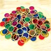 Colourful Transparent Chips with Metal Rims - Set of 500 - CD50293
