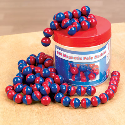 Magnetic Pole Marbles Tub - Set of 100 - CD50299