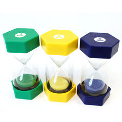 Set of 3 TickiT Large Sand Timers - 1, 3 and 5 minutes