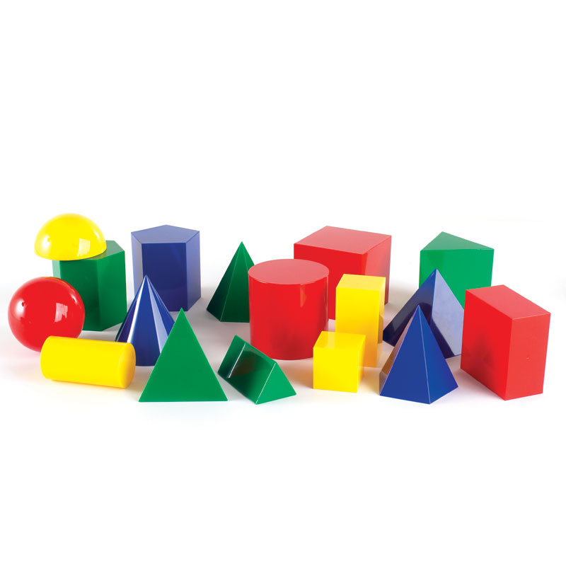Large Geometric Shapes Set of 17 by Learning Resources CD52129 Primary ICT