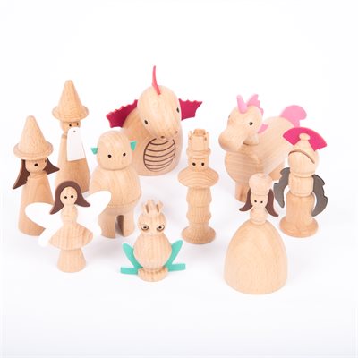 tickit Wooden Enchanted Figures Set - Set of 10 - CD73496