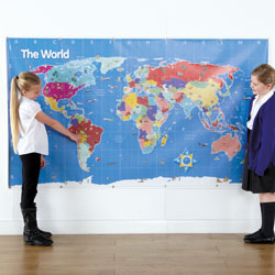 TTS Bee-Bot Mat - World Map