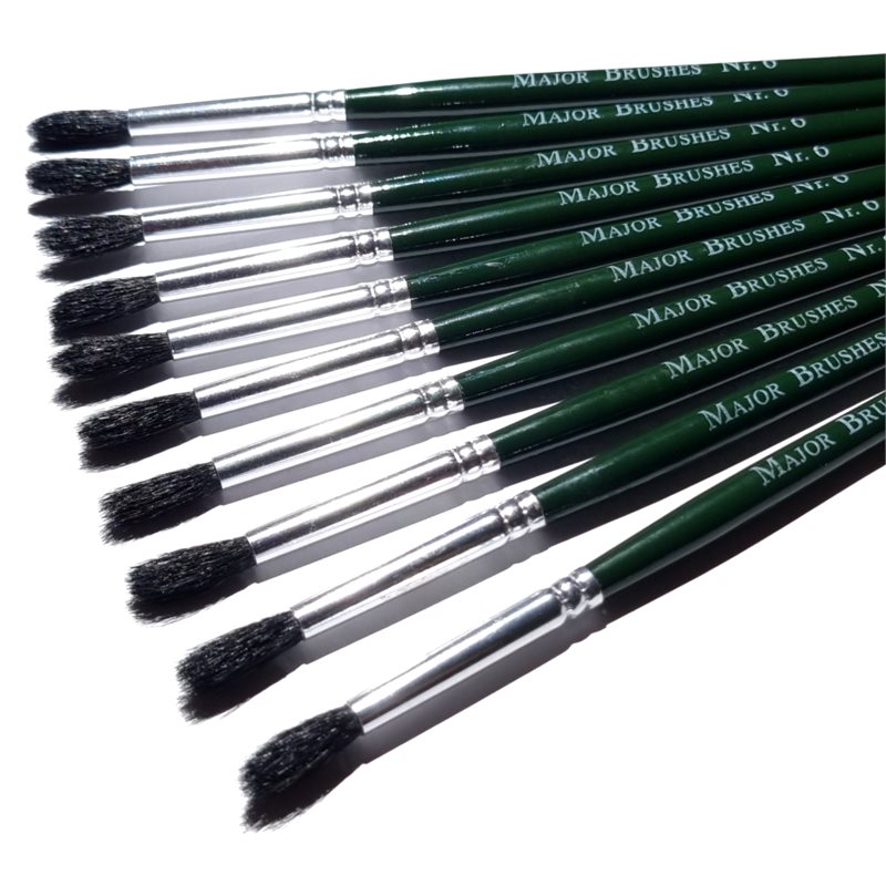 Squirrel Substitute Brushes - Size 6 - Pack of 10 - MB51006-10
