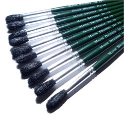 Squirrel Substitute Brushes - Size 10 - Pack of 10