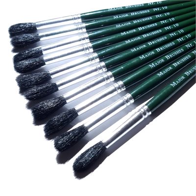 Squirrel Substitute Brushes - Size 10 - Pack of 10 - MB51010-10