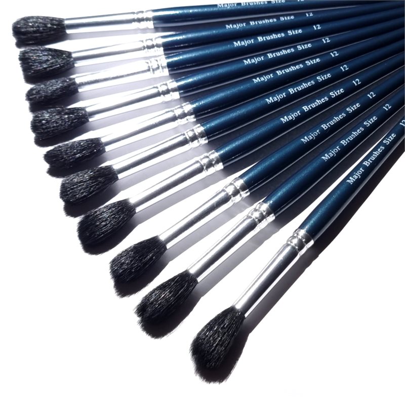 Squirrel Substitute Brushes - Size 12 - Pack of 10 - MB51012-10