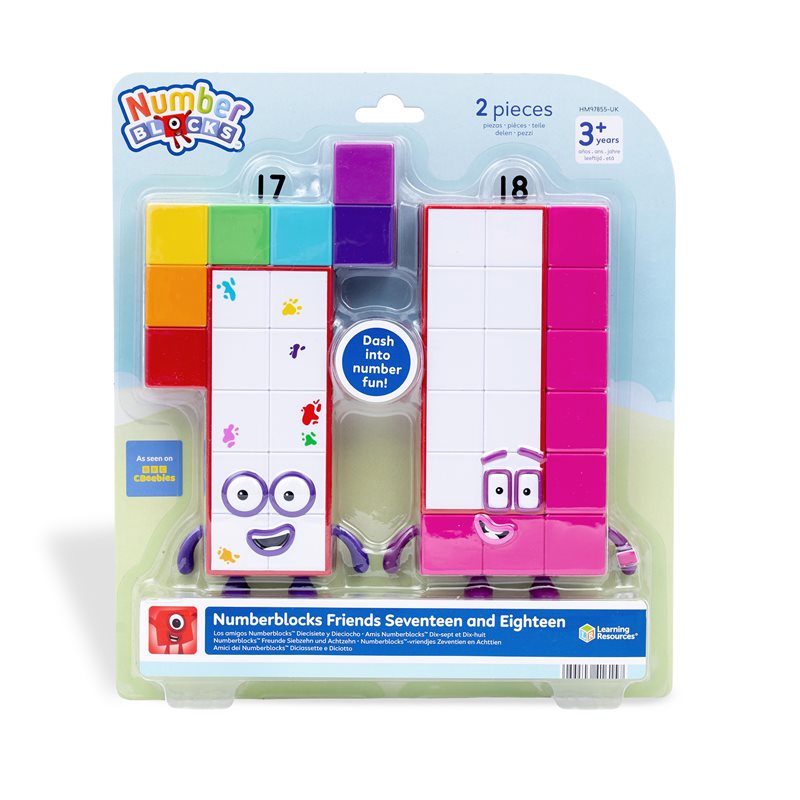 Numberblocks Seventeen and Eighteen Figure Pack - H2M97855-UK