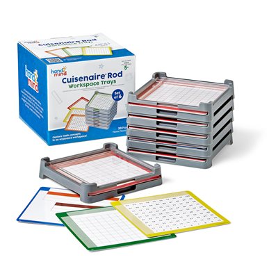 Cuisenaire Rod Workspace Trays - Set of 6 - H2M96146