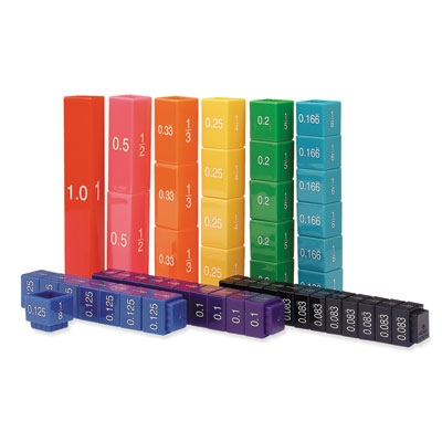 Fraction Tower Cubes Equivalency Set - 51 Piece Set - by Learning Resources - LER2509