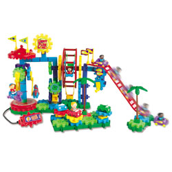 Gears! Gears! Gears! Dizzy Fun Land Motorised Set - 120 Pieces - by Learning Resources