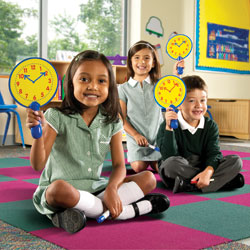 Dual Sided Wipe-Clean Clock Boards - Set of 30 - by Learning Resources