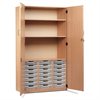 21 Single Tray Cupboard - Full-Height Locking Doors - MEQ21C