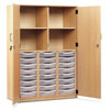 24 Single Tray Cupboard - Full-Height Locking Doors