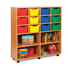 12 Cubby Tray Storage Unit with 4 Extra Deep Trays - MEQ8013