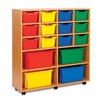 12 Cubby Tray Storage Unit with 4 Extra Deep Trays - MEQ8013