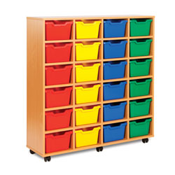 24 Cubby Tray Storage Unit
